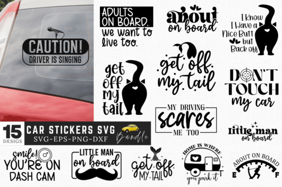 Download Car Stickers SVG Bundle,Funny Car Bundle - Car bundle Collection