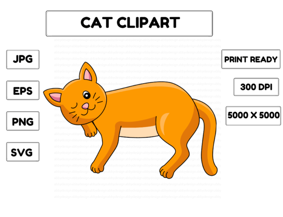 Download Cat Cartoon Colored Clipart Illustration - Cartoon Collection