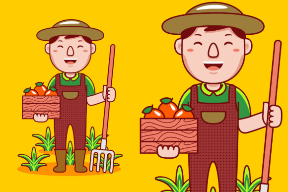 Download Man Farmer Profession Cartoon Vector - Cartoon Collection