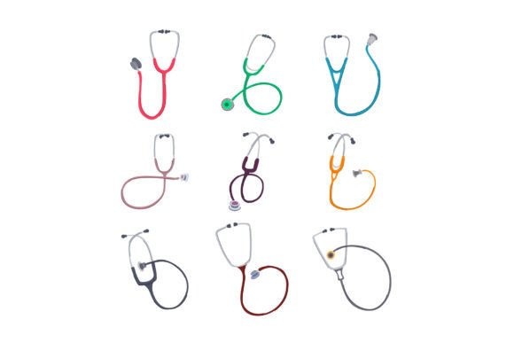 Download Stethoscope Set Cartoon Vector Illustrat - Cartoon Collection