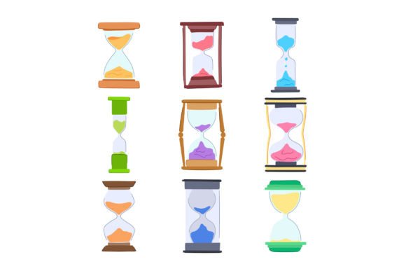 Download Sandglass Set Cartoon Vector Illustratio - Cartoon Collection